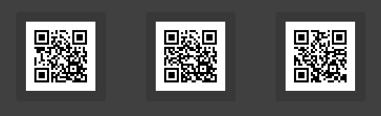 flyer.png, promo.png, and menu.png displayed respectively. Generated by qrencode.